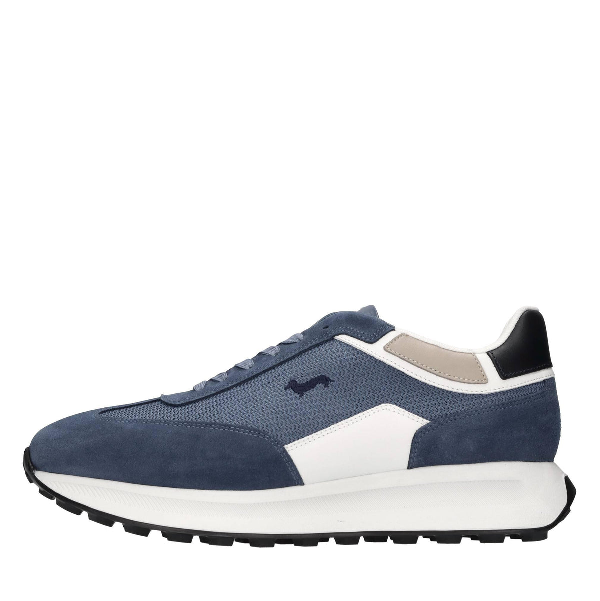 Sneakers in camoscio,pelle e tessuto 