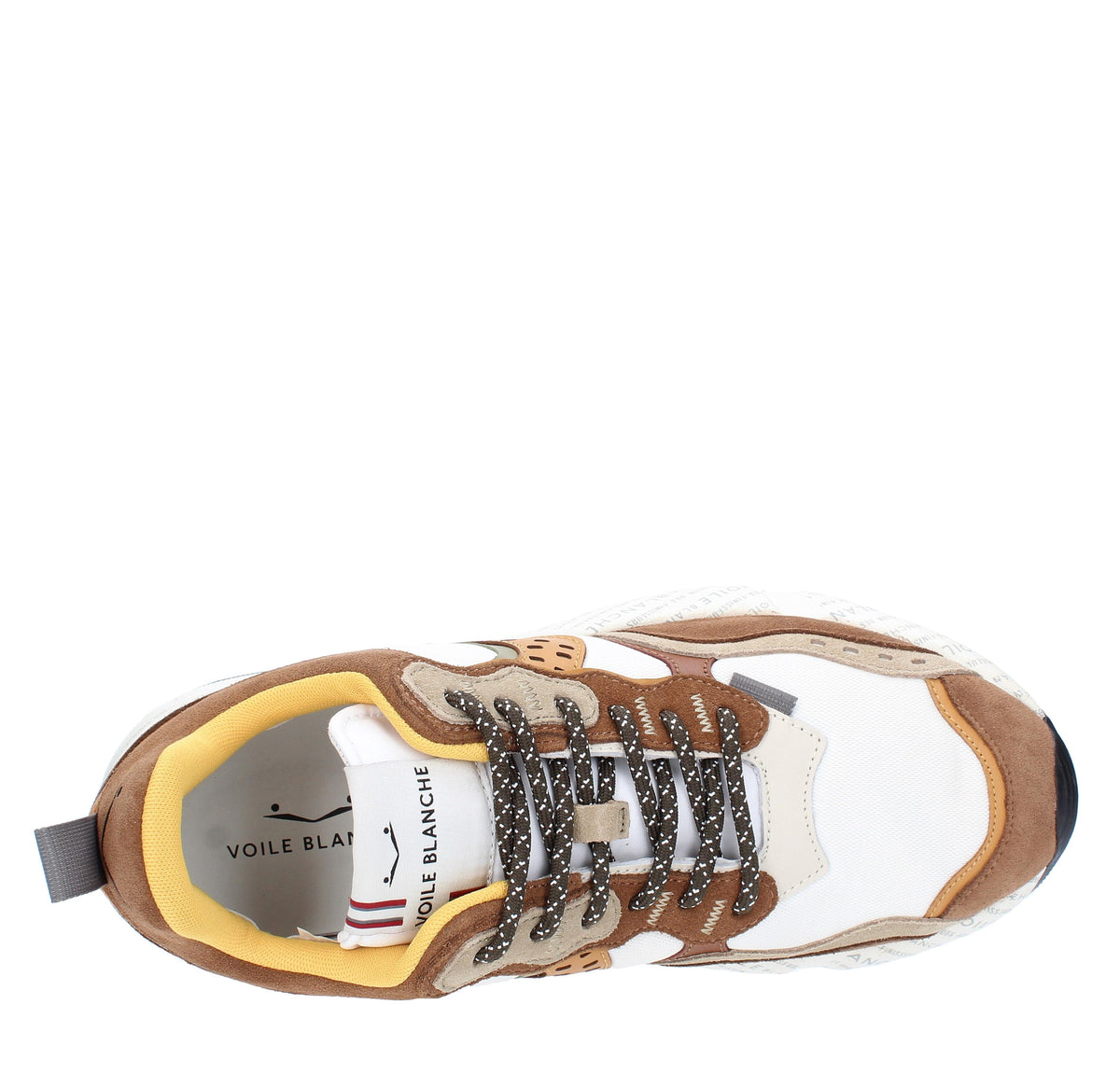 Sneakers in camoscio pelle e tessuto 