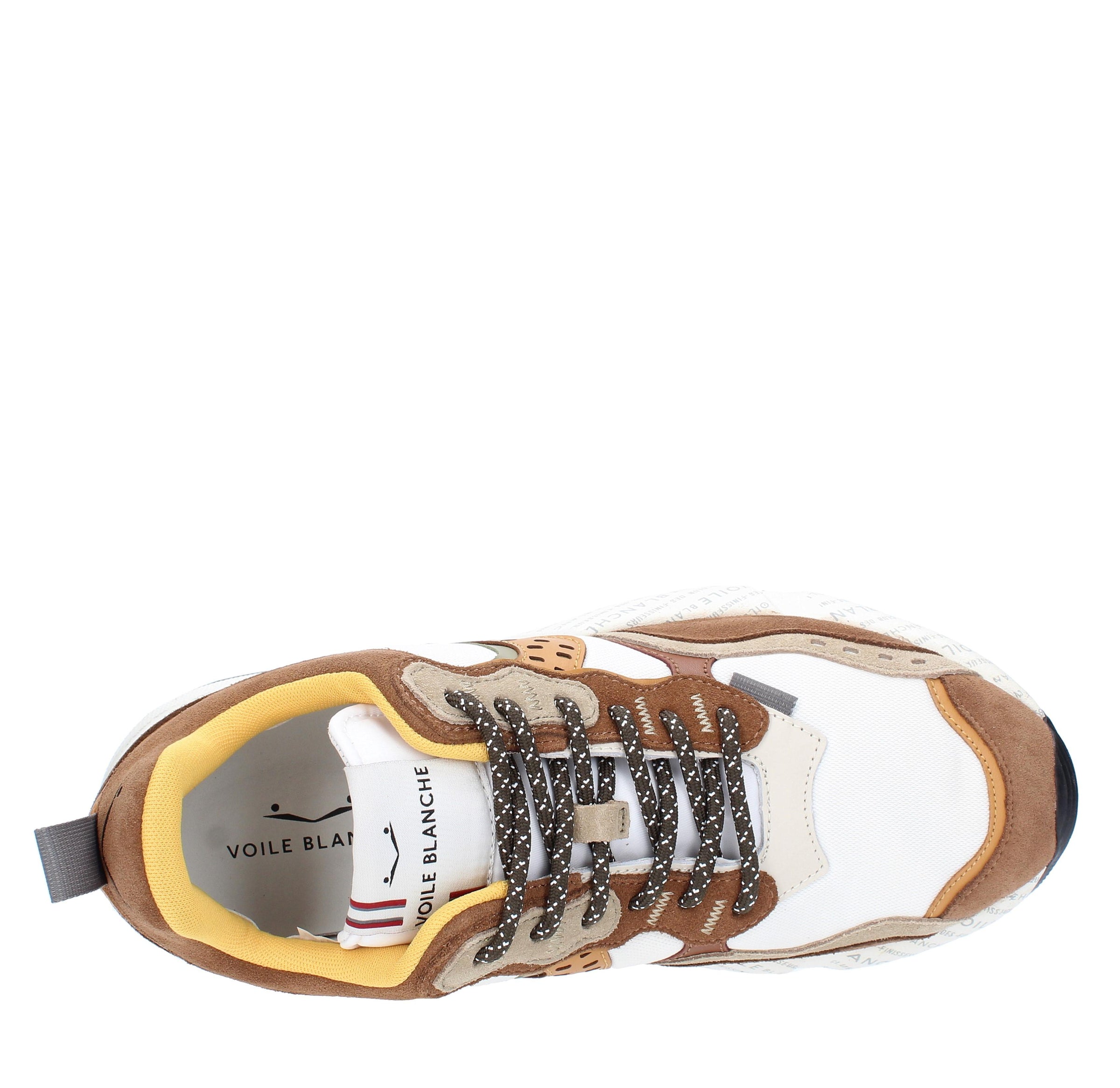 Sneakers in camoscio pelle e tessuto 