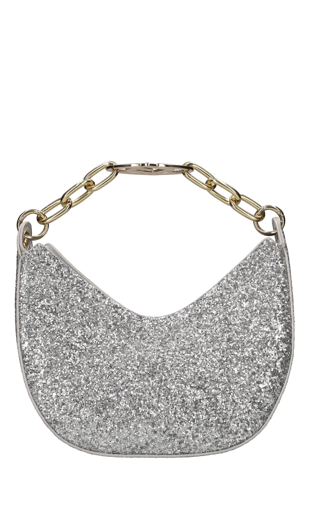 Borsa in ecopelle e glitter 