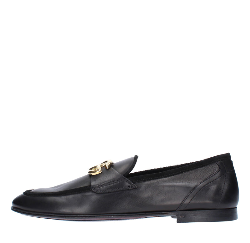 Mocassini ARIOSTO DOLCE & GABBANA in vitello con profili in camoscio 