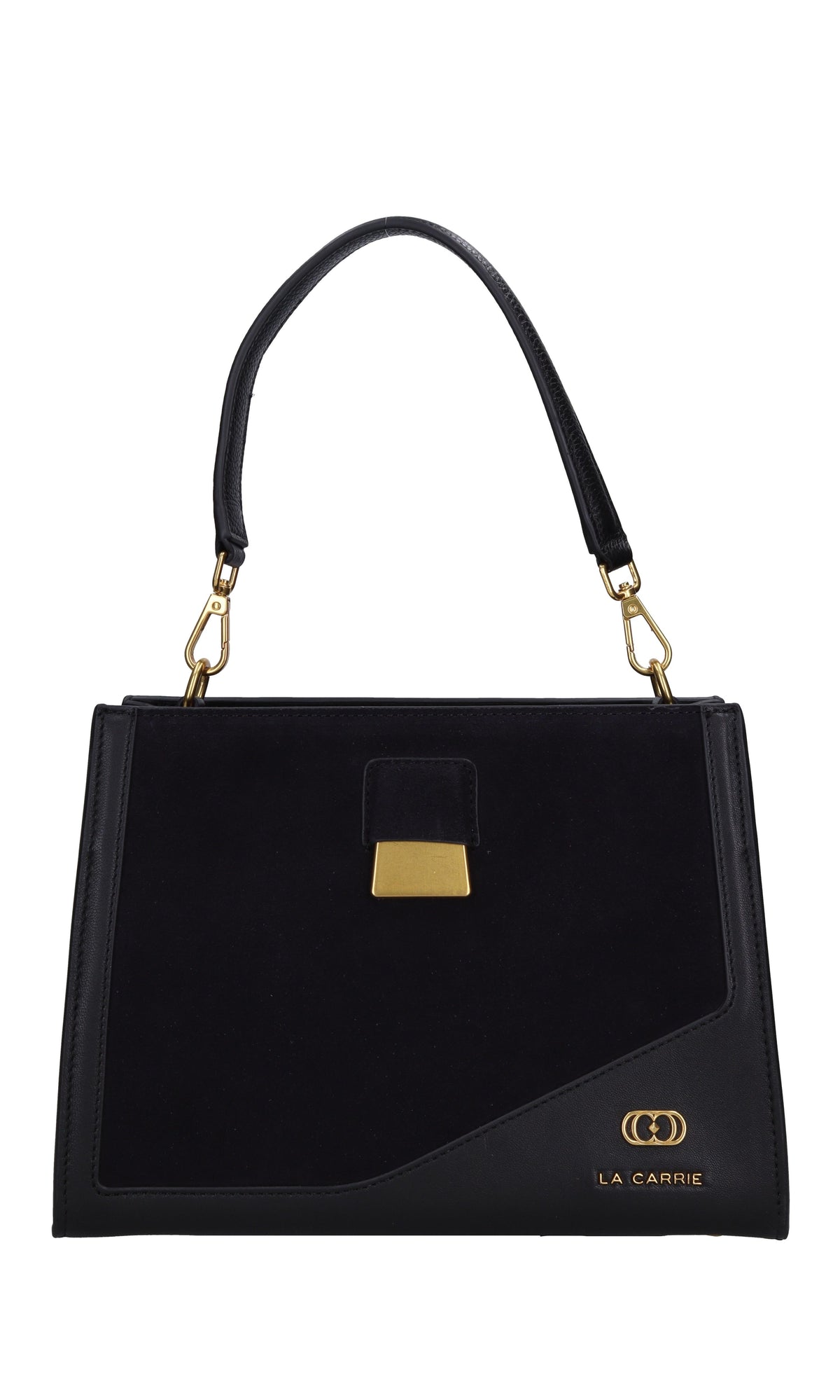 Borsa irregular med. in pelle e camoscio 