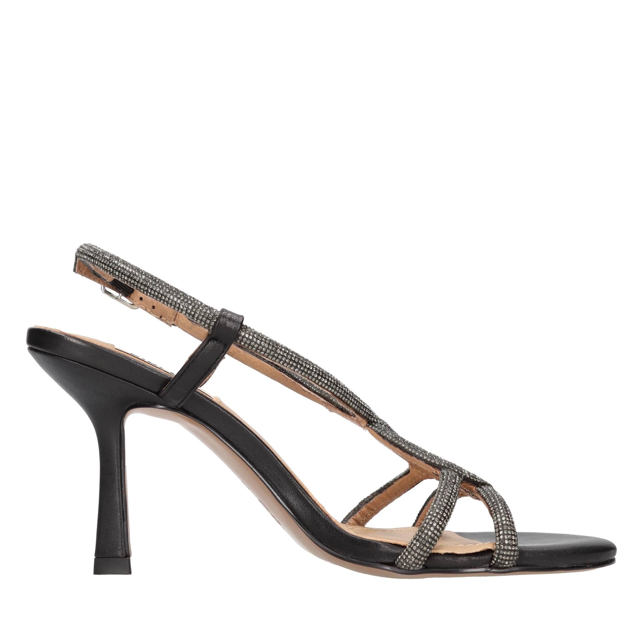 Sandali modello MELISSA in tessuto e strass 