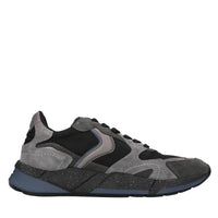 Sneakers in camoscio,pelle e tessuto 