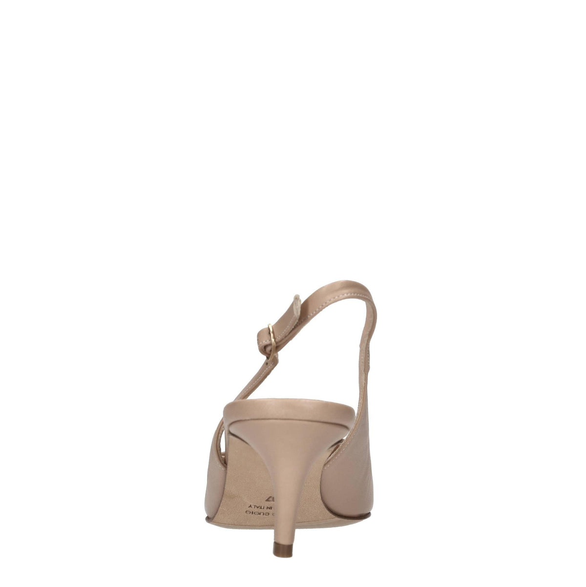 Décolleté slingback in pelle 
