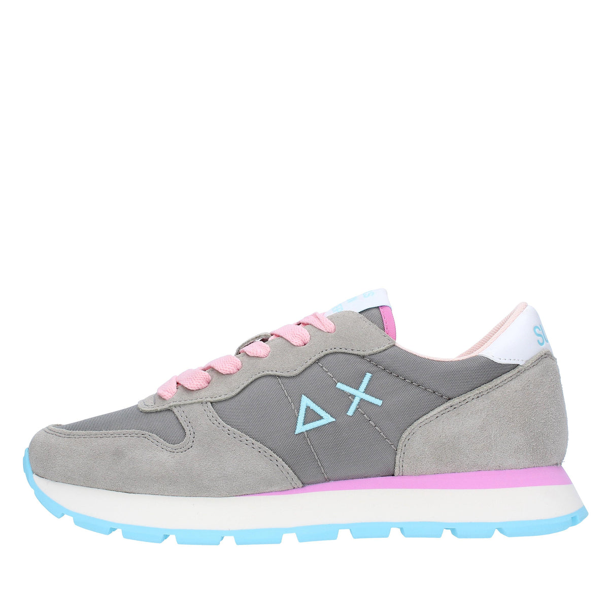 Sneakers in camoscio pelle e tessuto 