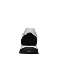 Sneakers in pelle e tessuto 