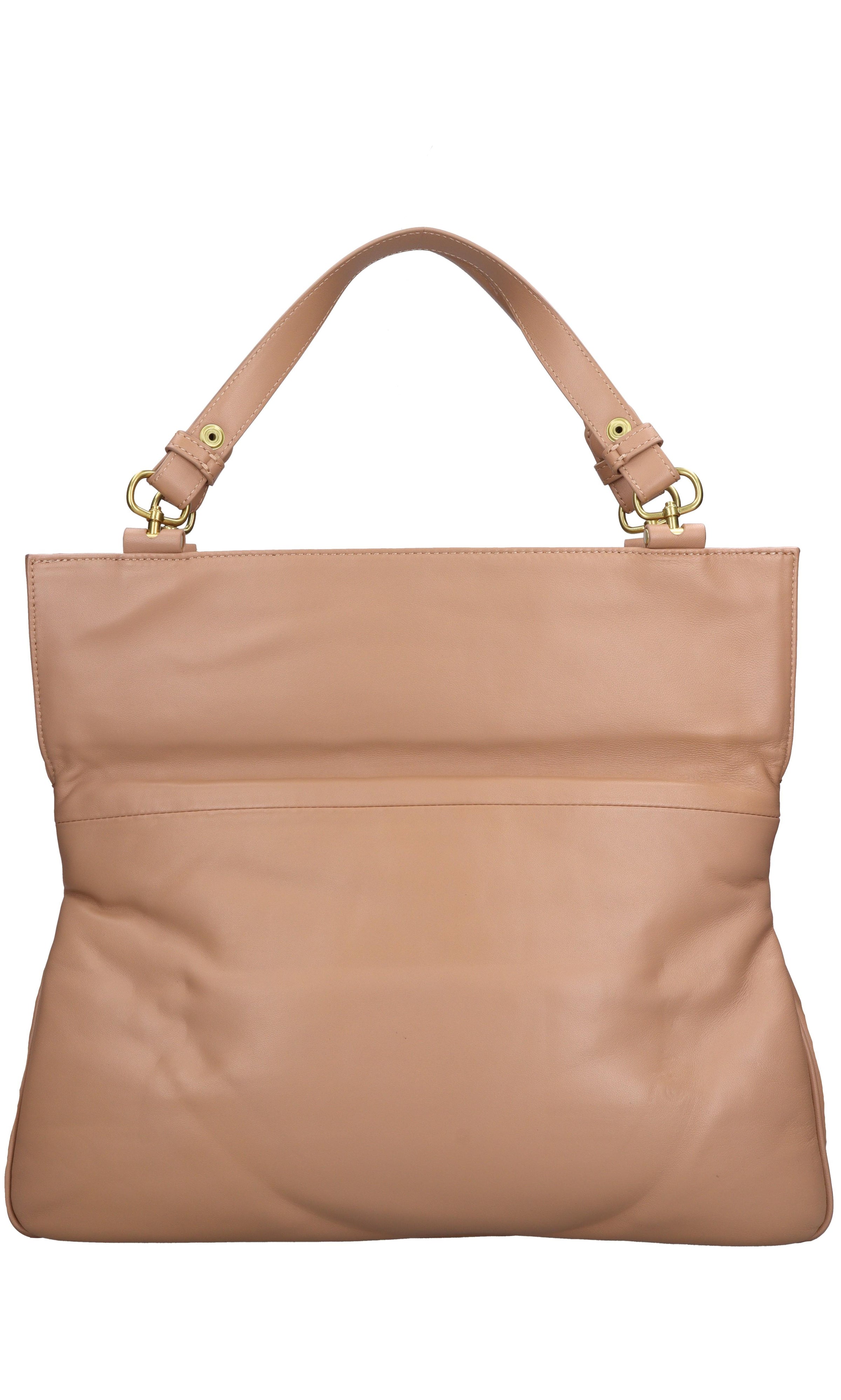 Borsa Woven Logo in pelle 