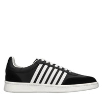 Sneakers in pelle e tessuto 