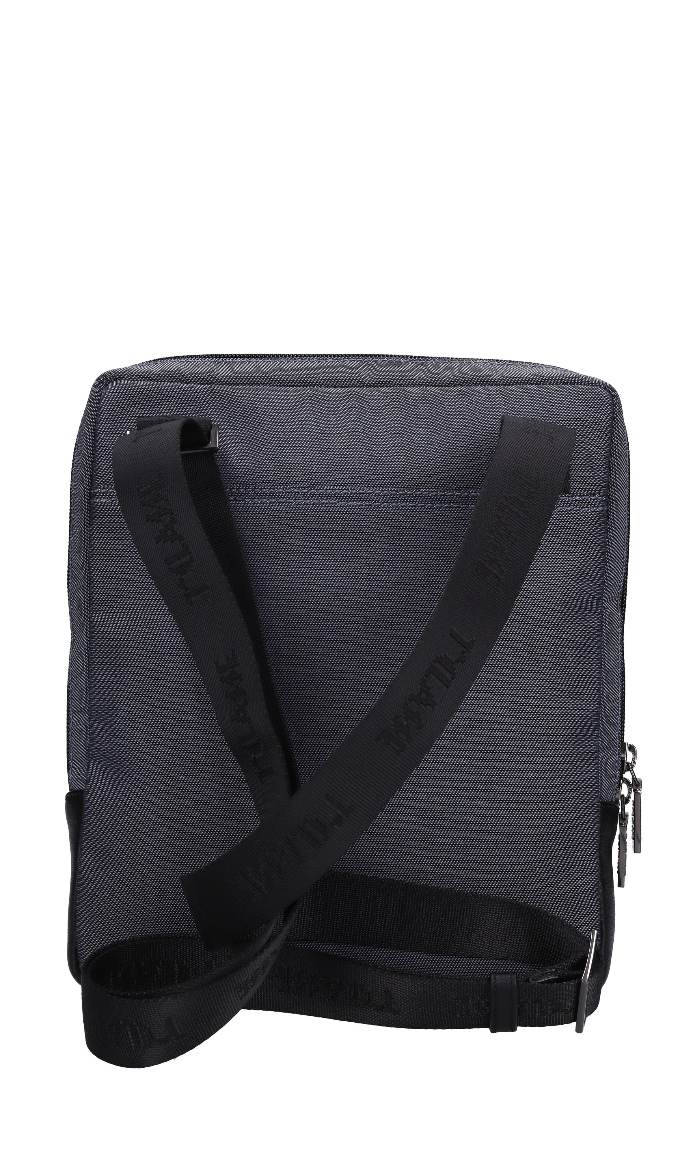 Borsa in ecopelle e tessuto 