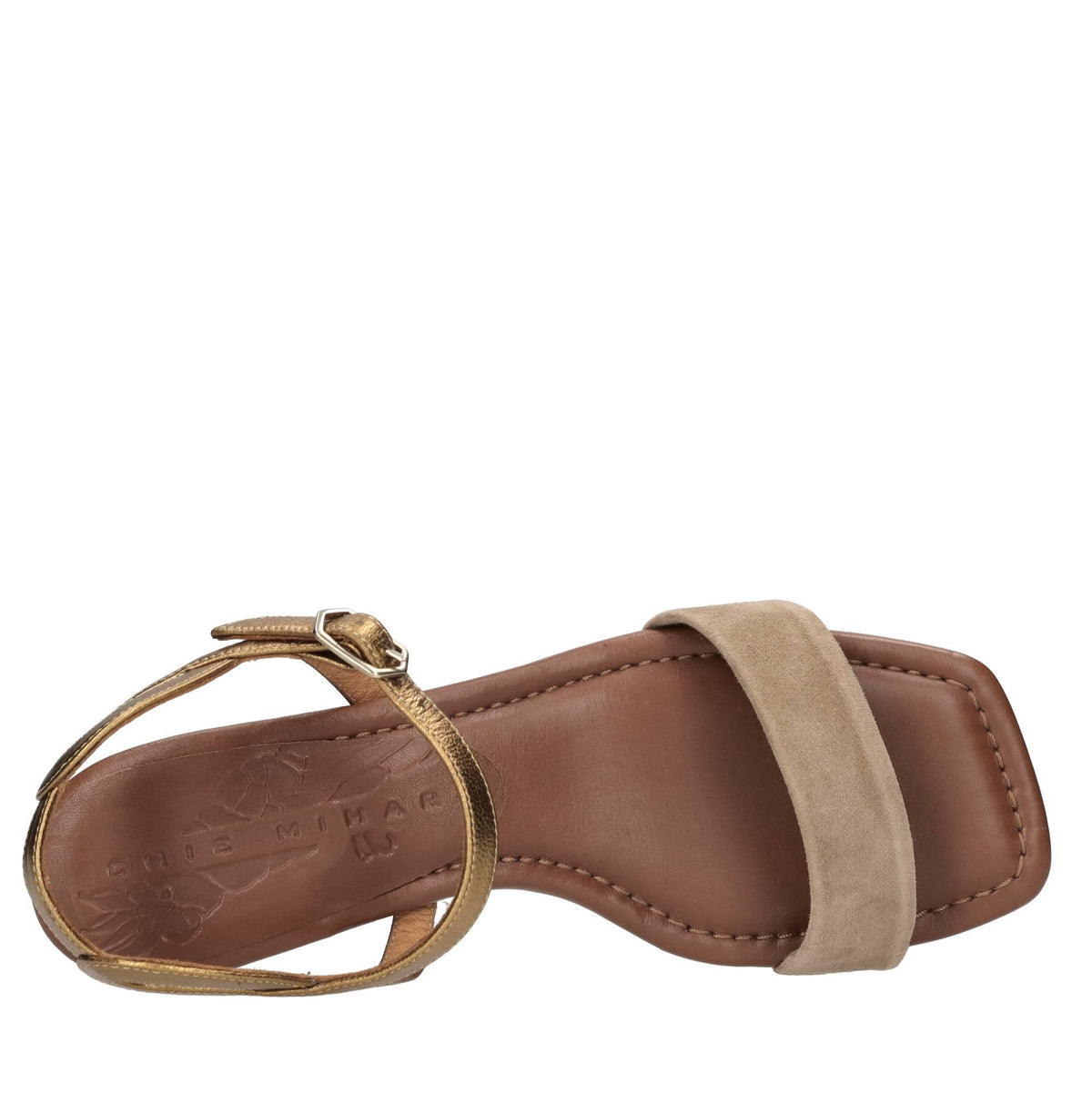 Sandali in pelle e camoscio 
