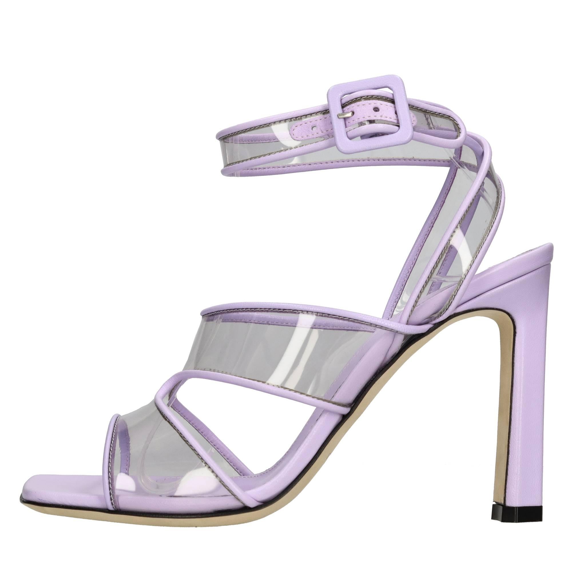 Sandali in pelle e plexi 