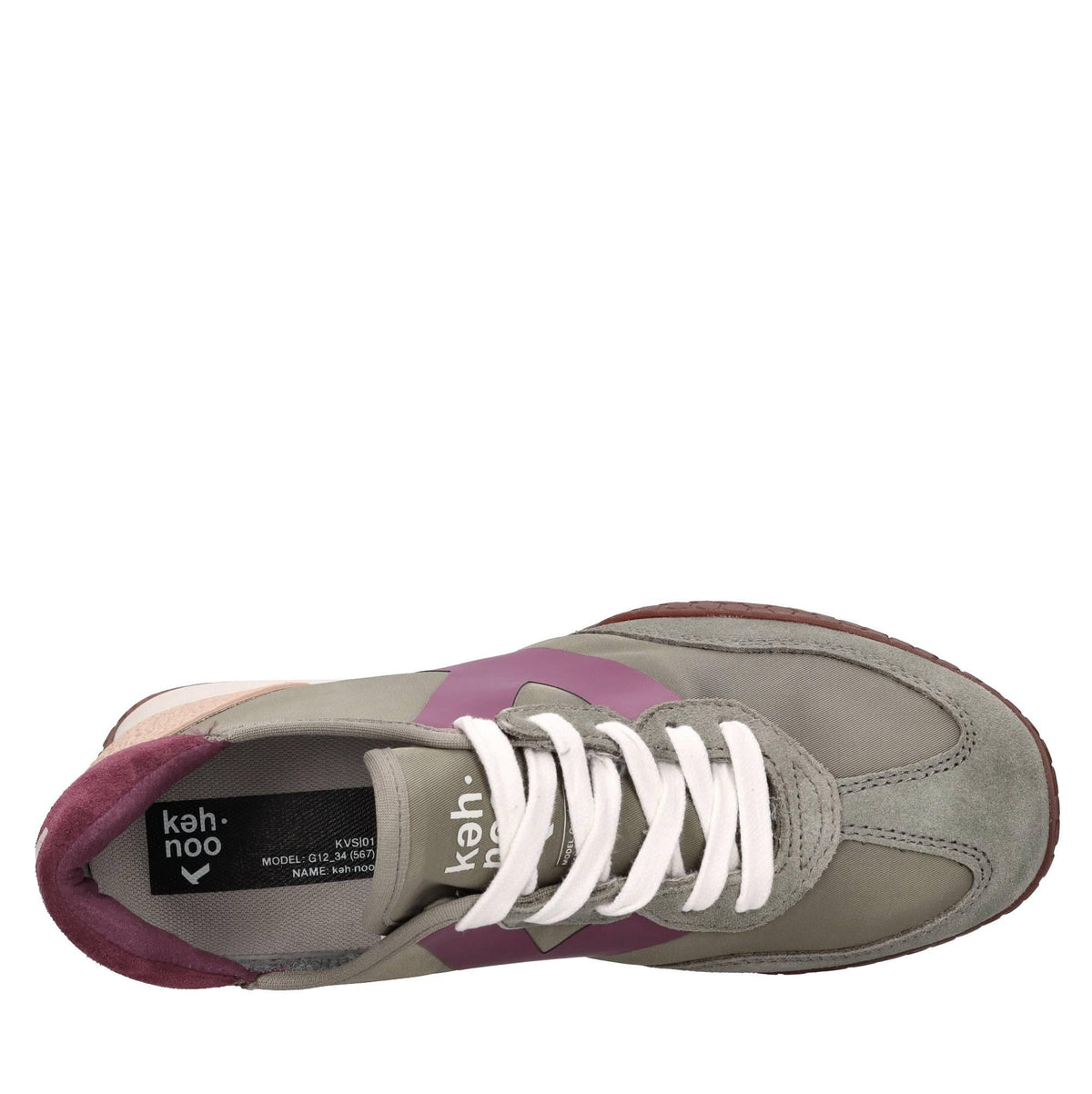 Sneakers in camoscio e tessuto 