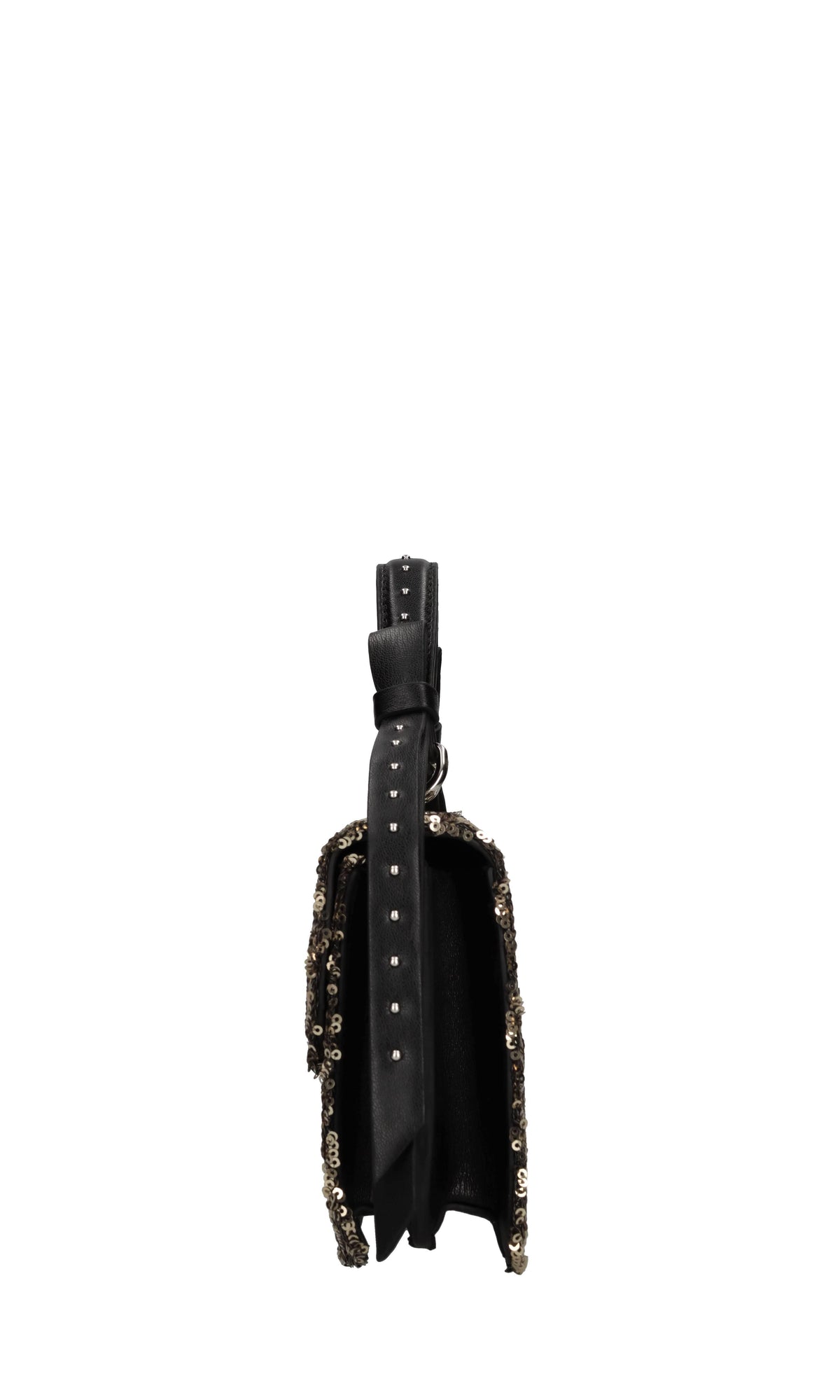 Borsa in ecopelle e paillettes 