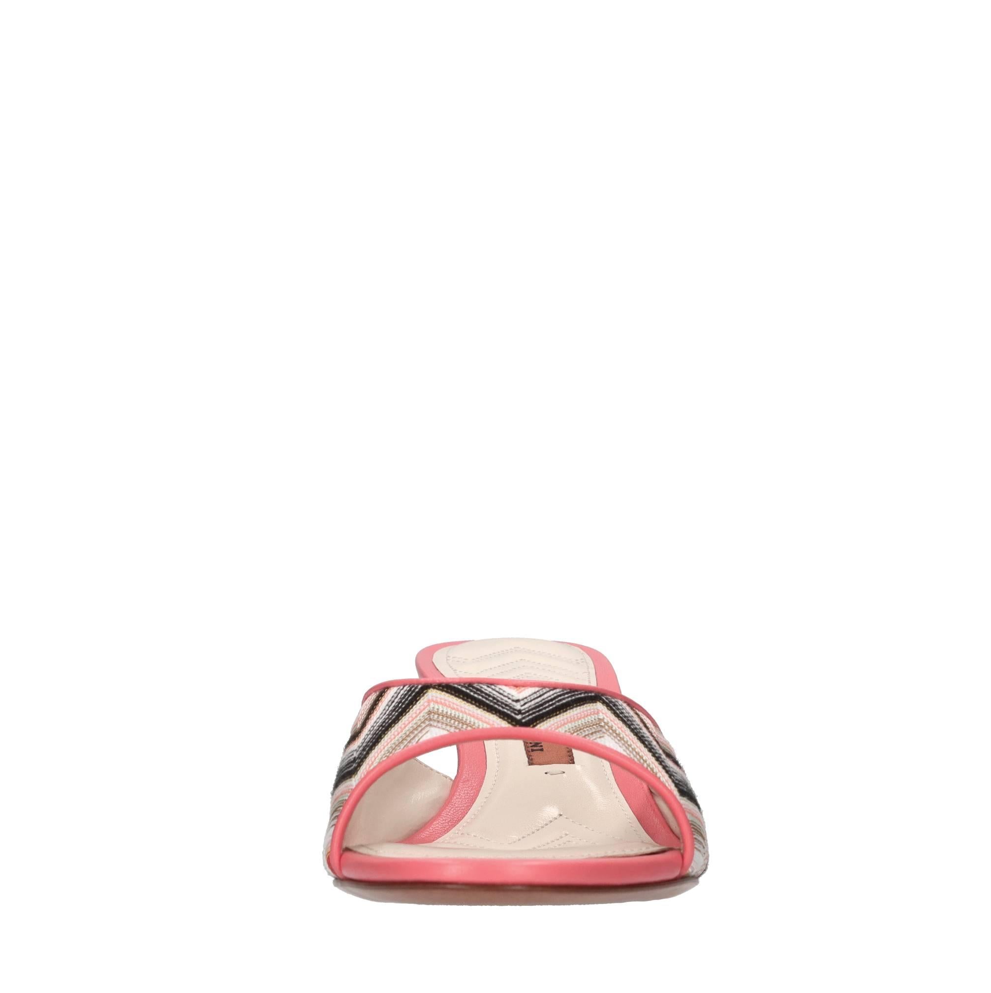 Mules Cara in pelle e tessuto 