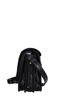 Borsa in pelle ed ecopelliccia 