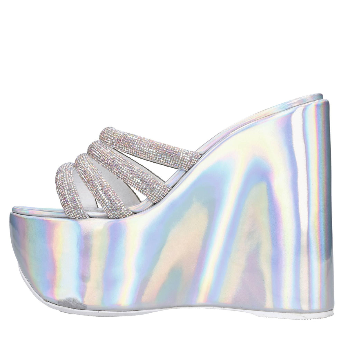 Zeppe in pelle e strass 