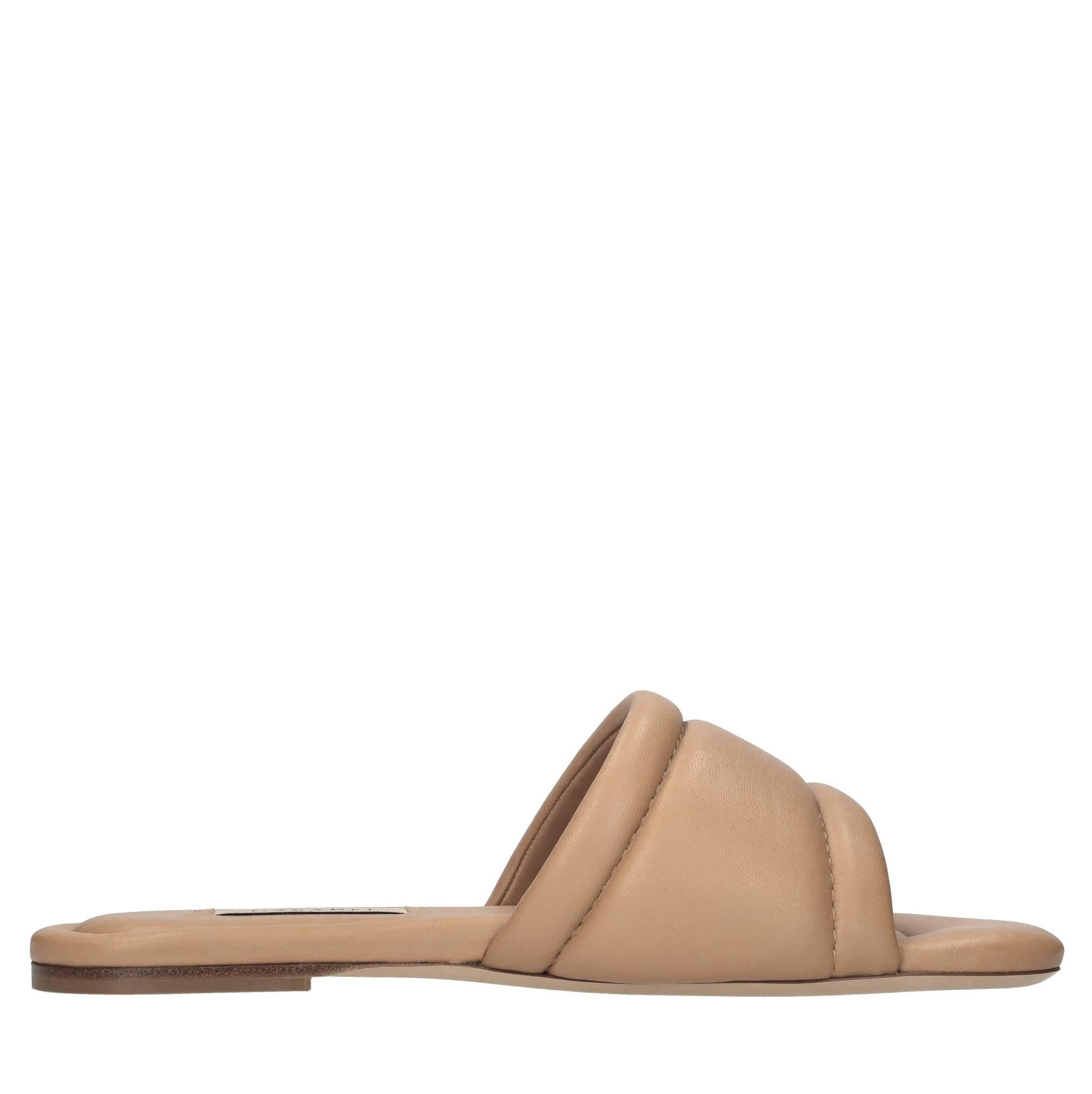 Sandali flat in pelle 