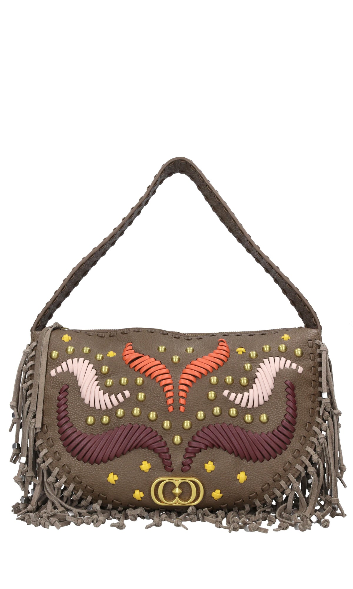 Borsa Jungle Fringe in pelle ed ecopelle 