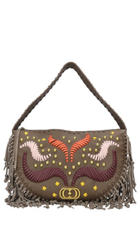 Borsa Jungle Fringe in pelle ed ecopelle 