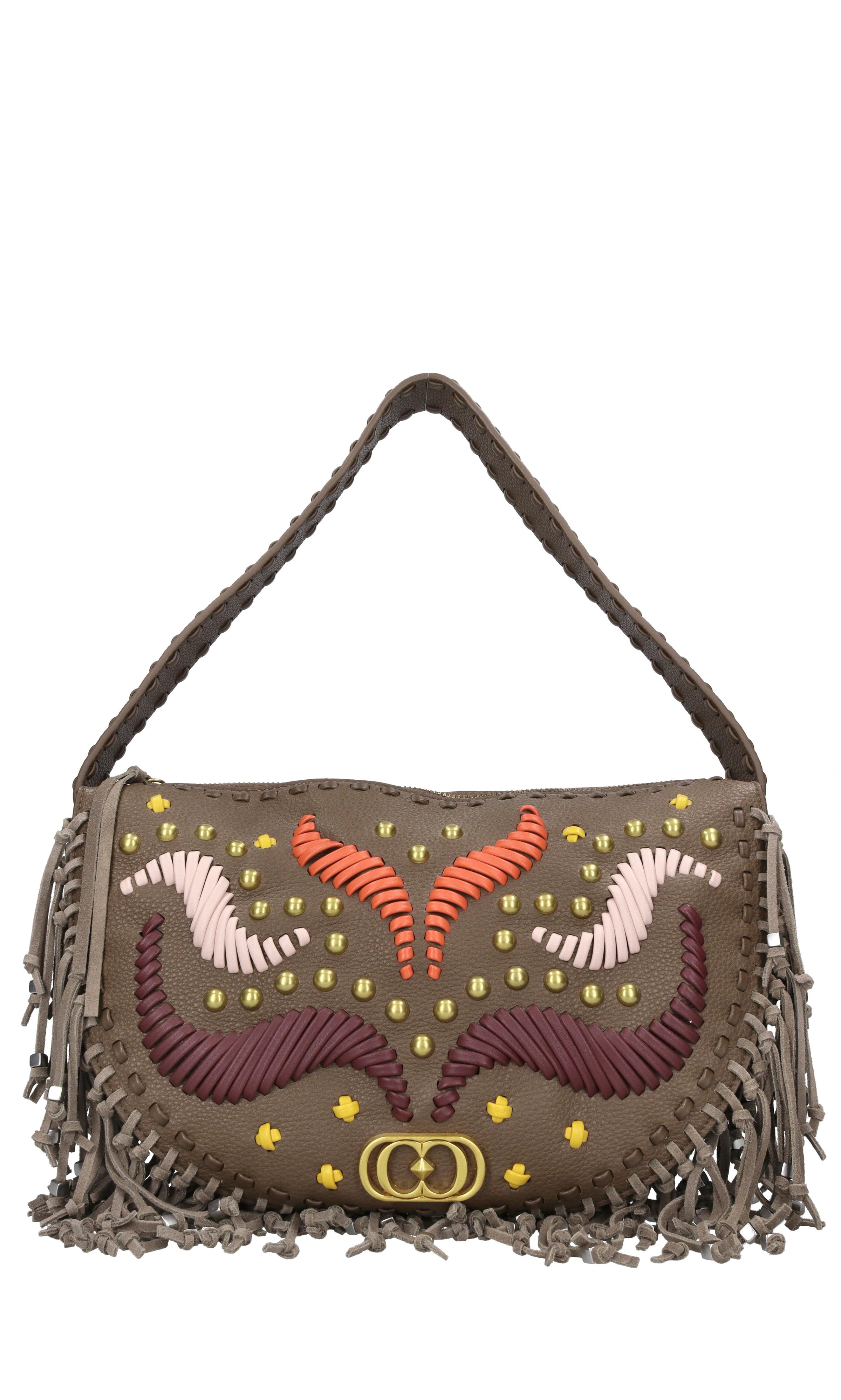 Borsa Jungle Fringe in pelle ed ecopelle 