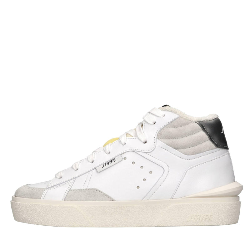 Sneakers in pelle e tessuto 