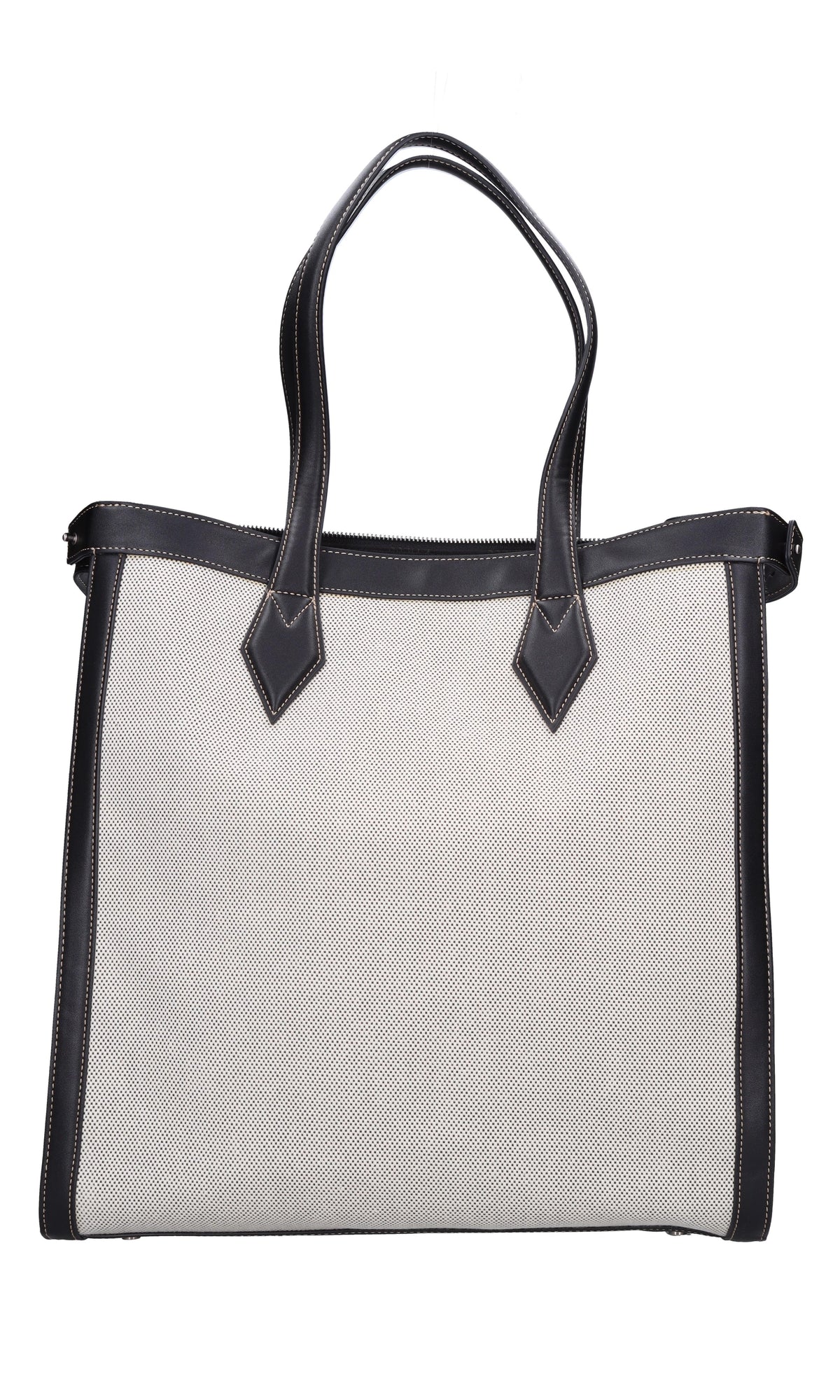 Borsa in ecopelle e tessuto 