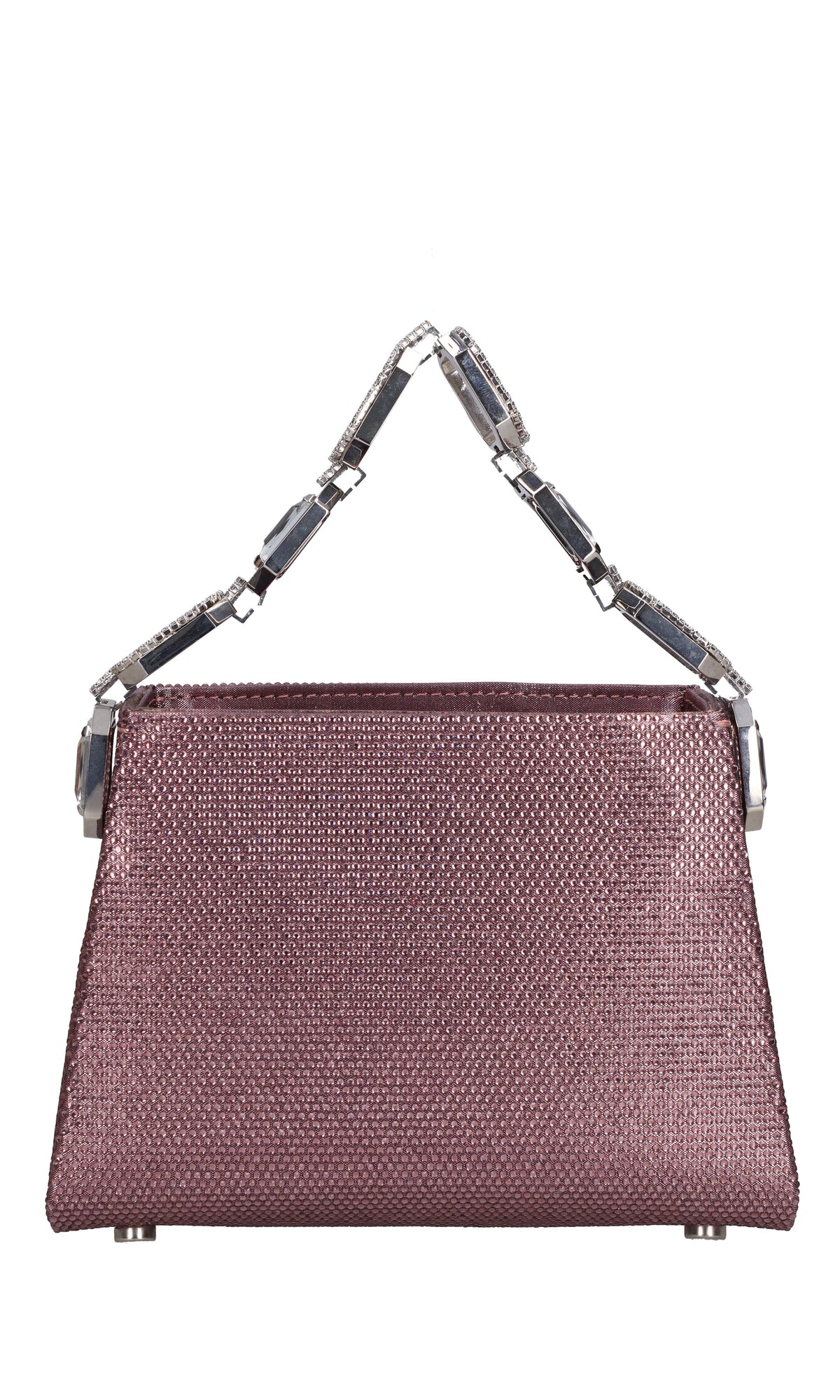 Borsa nicky lamè in tessuto e strass 