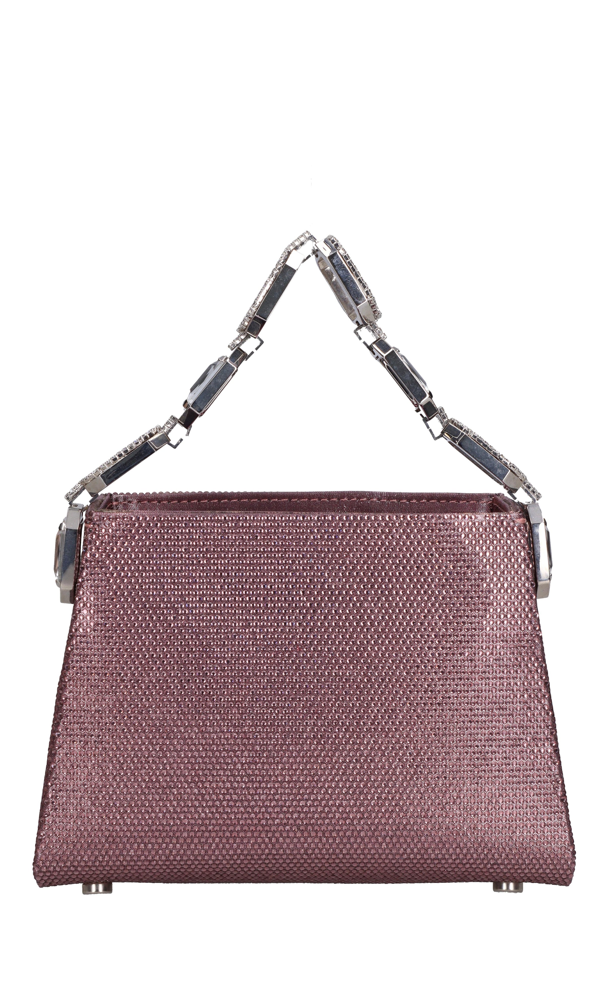Borsa nicky lamè in tessuto e strass 