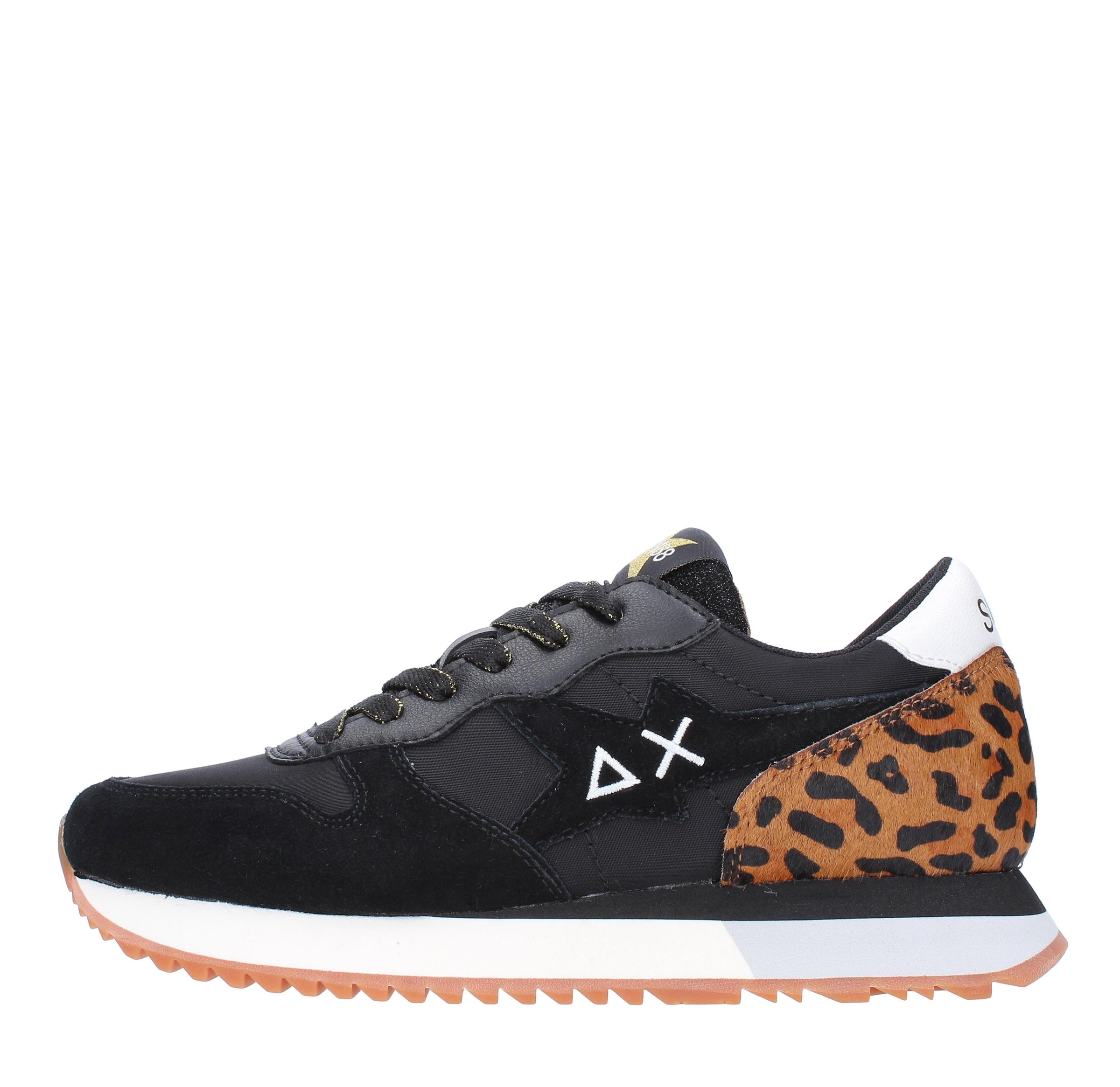 Sneakers modello Z43211 SUN68 in pelle scamosciata, tessuto traspirante e cavallino 
