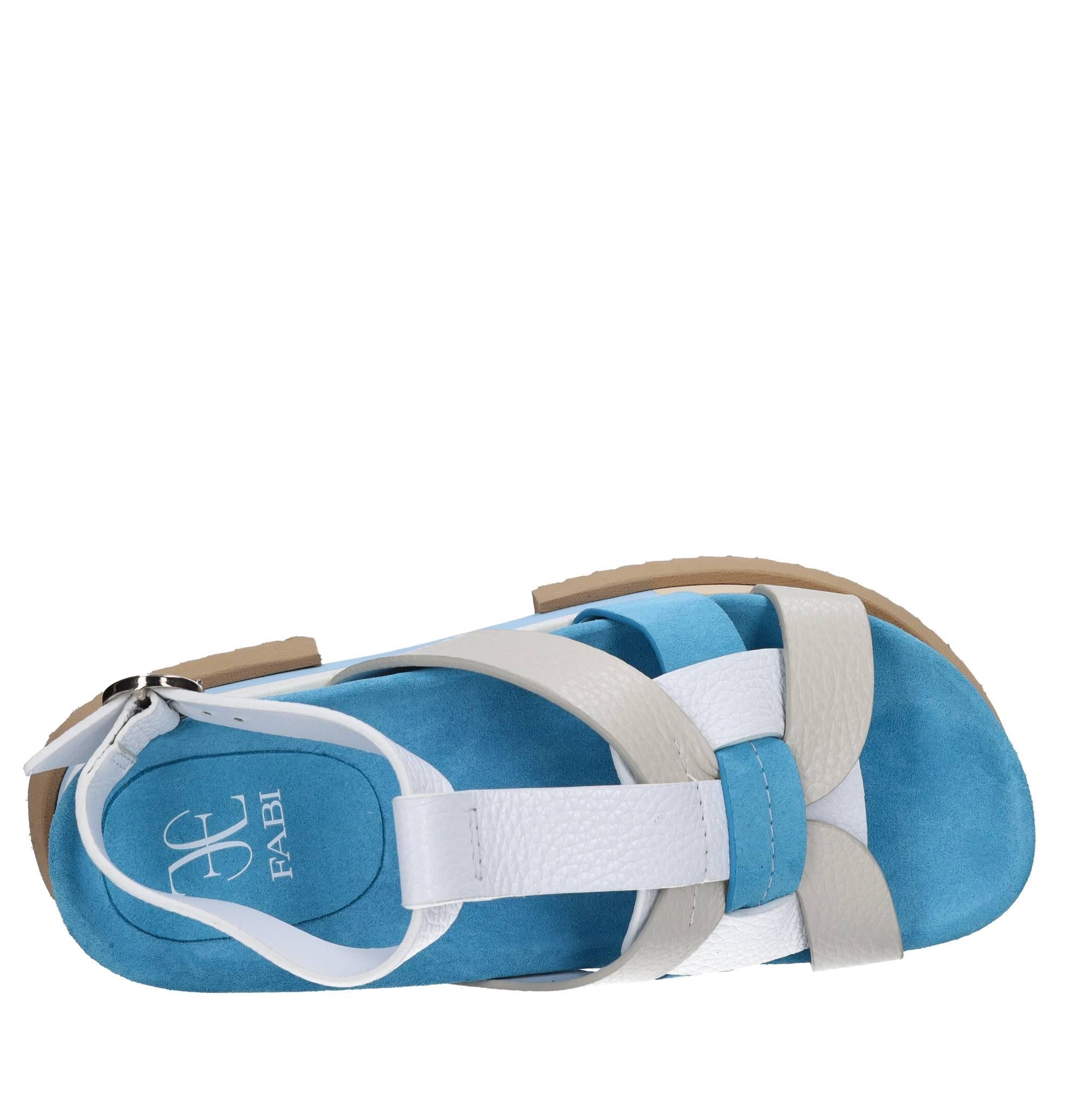 Sandali in pelle e camoscio 