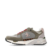 Sneakers in camoscio ecopelle e tessuto 