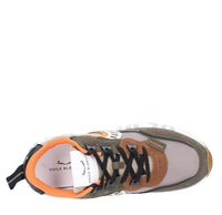 Sneakers in camoscio pelle e tessuto 