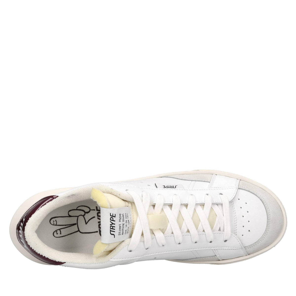 Sneakers in pelle e tessuto 