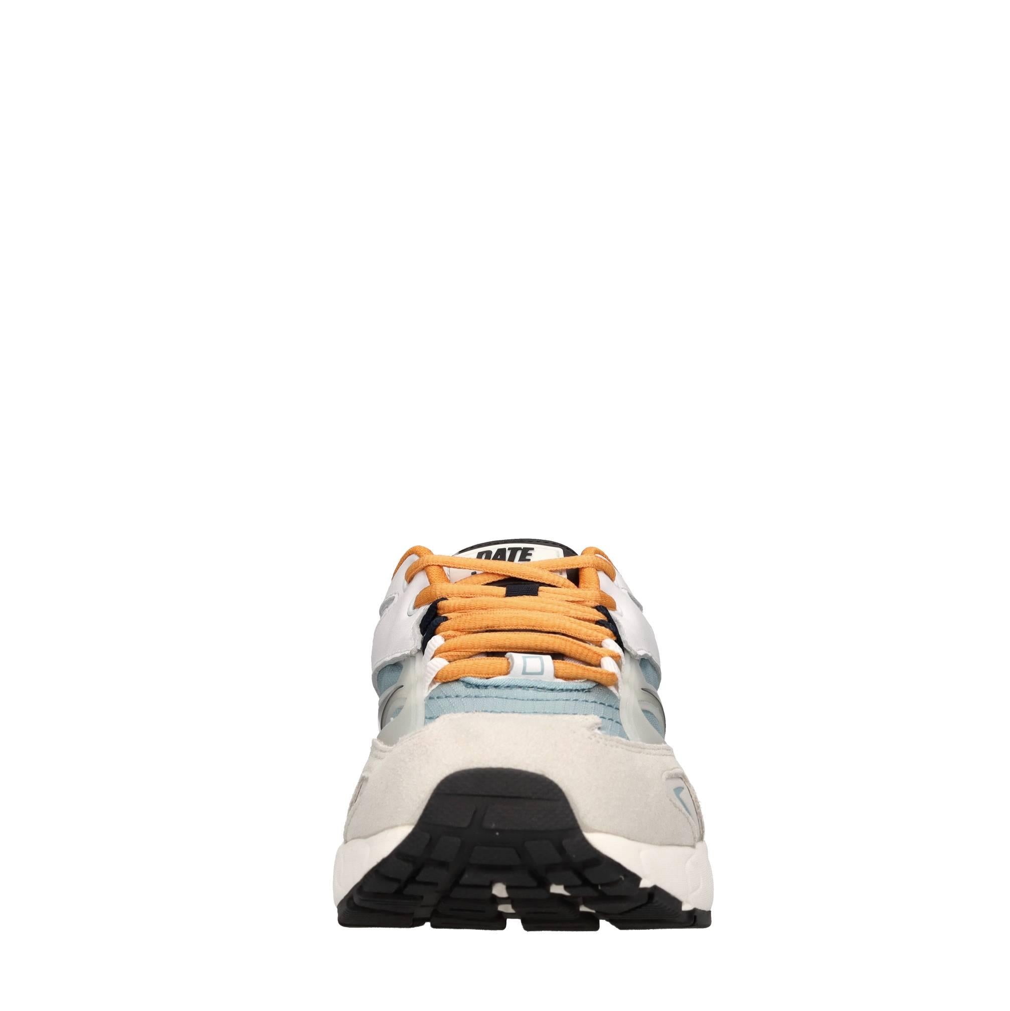 Sneakers in pelle e tessuto 