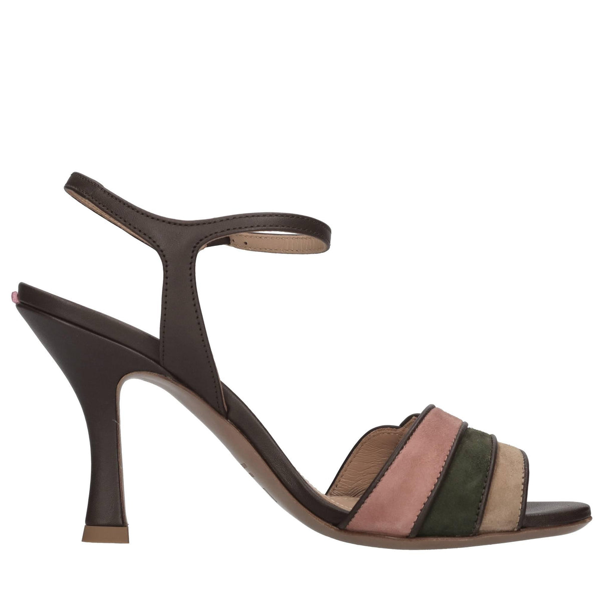 Sandali in pelle e camoscio 