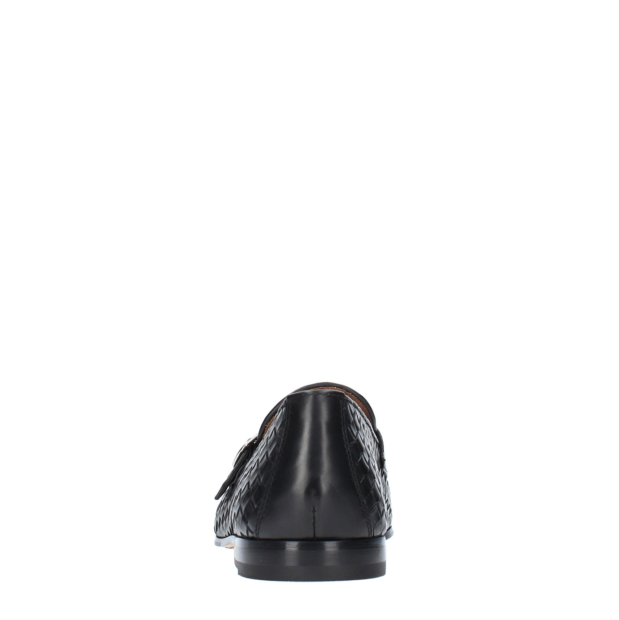 Mocassini doppia fibbia modello DU3154PANNUF195NN00  in pelle intrecciata 