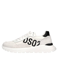Sneakers in pelle e tessuto 