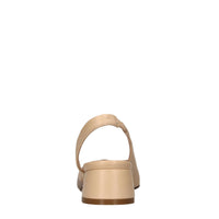 Décolléte slingback in pelle e camoscio 