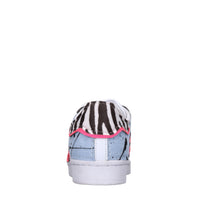 Sneakers in pelle e tessuto 