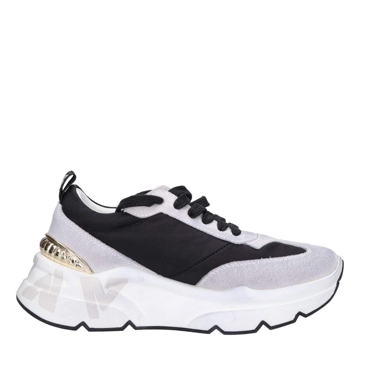 Sneakers in tessuto e camoscio 