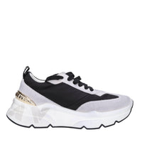 Sneakers in tessuto e camoscio 