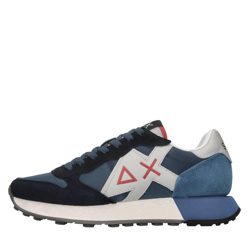 Sneakers in camoscio e tessuto 