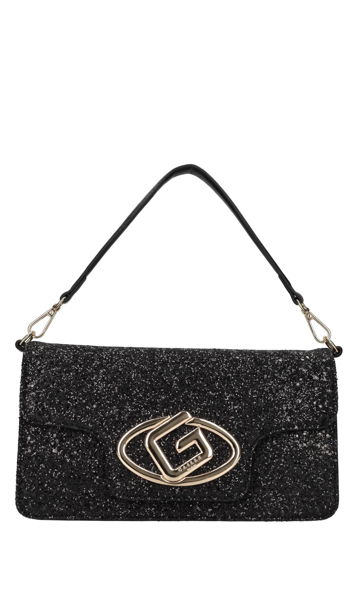 Borsa in ecopelle e glitter 