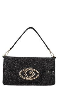 Borsa in ecopelle e glitter 