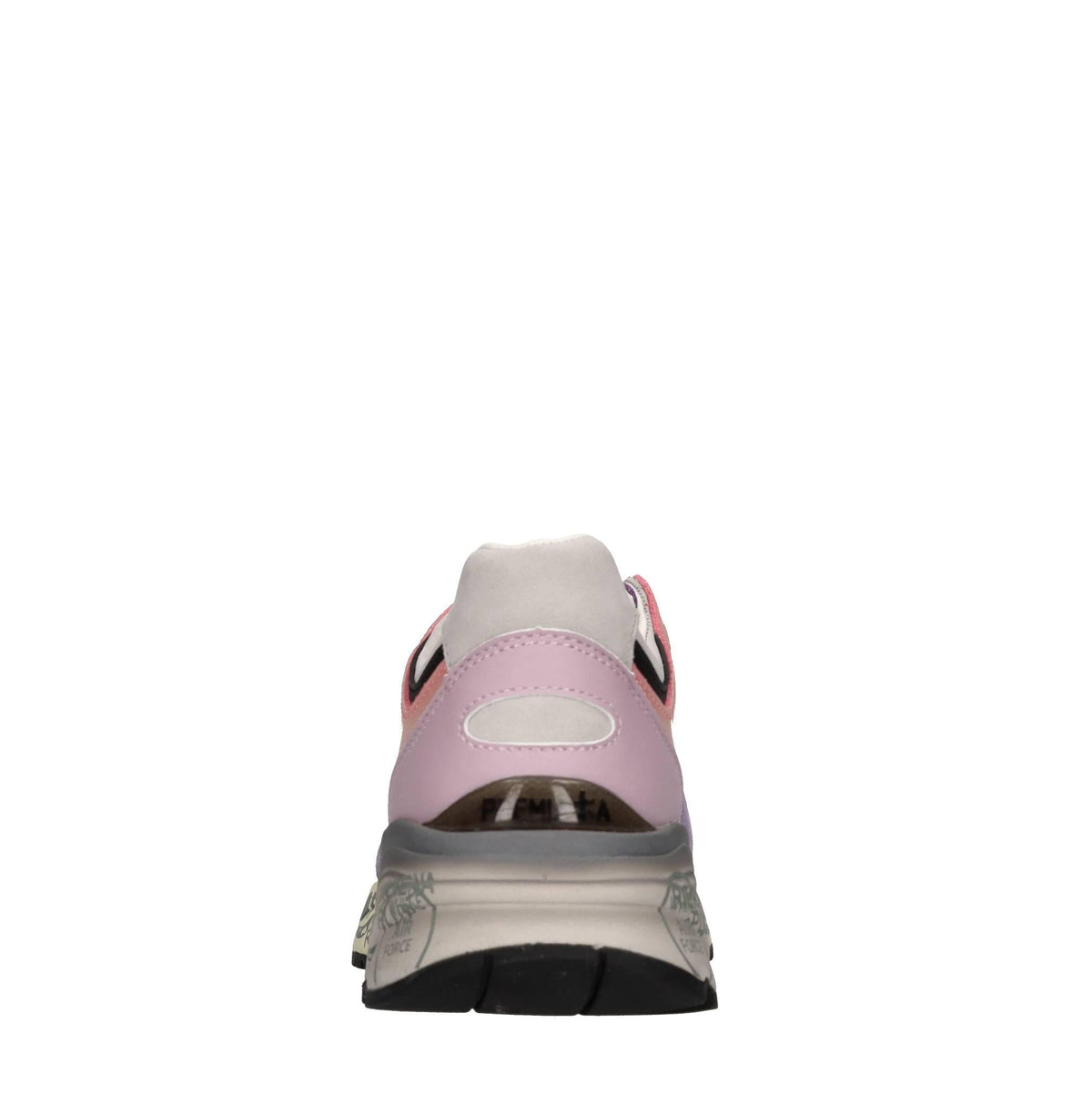 Sneakers in pelle e tessuto 