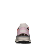 Sneakers in pelle e tessuto 