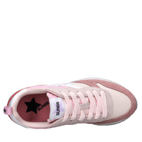 Sneakers in pelle e tessuto 