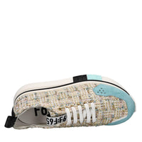Sneakers in tessuto con inserti in camoscio 