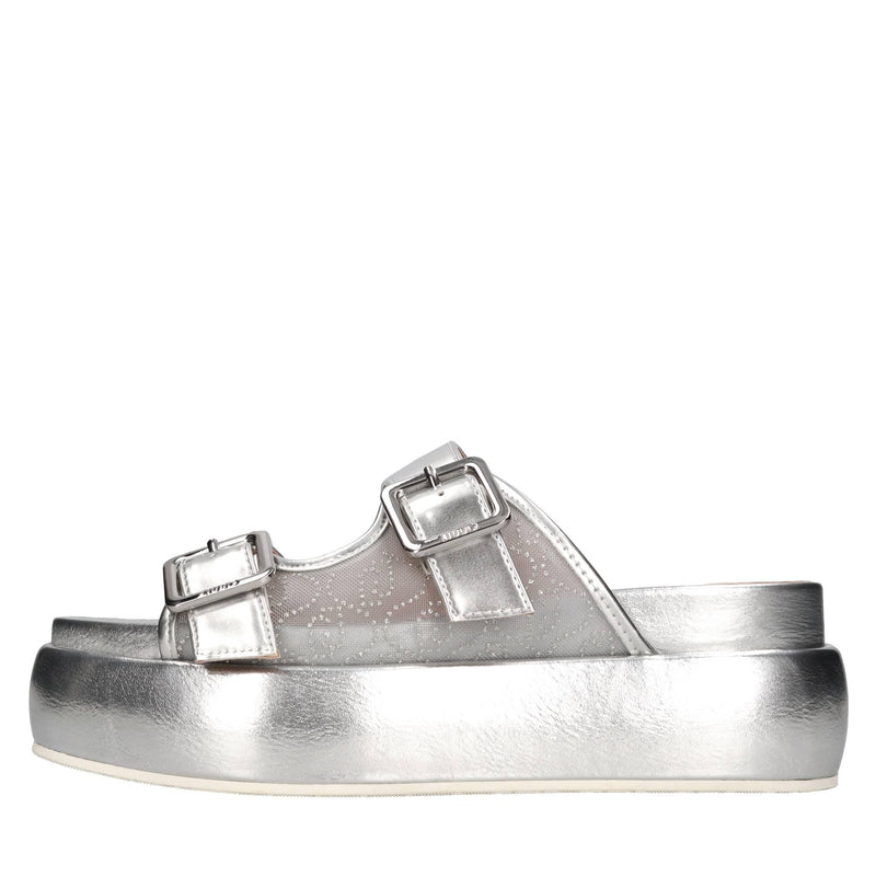 Mules modello SOMMER in ecopelle e tessuto 